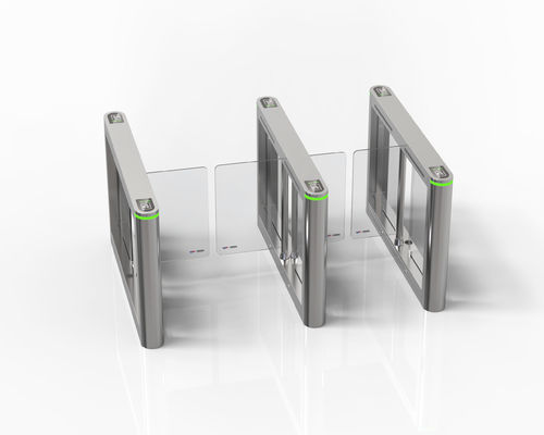 Bi Directional Office Building RFID Glass Swing Barrier Turnstile