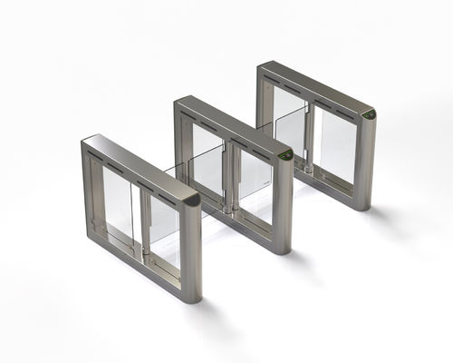 Optical Tempered Glass Speed Gate Turnstile Swing Barrier With Multi Passage Way