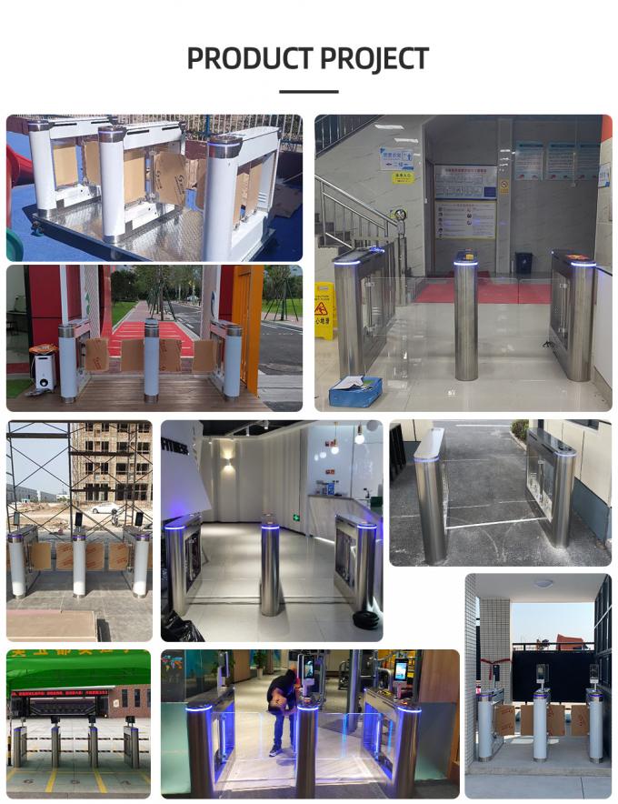304 Stainless Steel Swing Barrier Turnstile Pedestrian Access Control