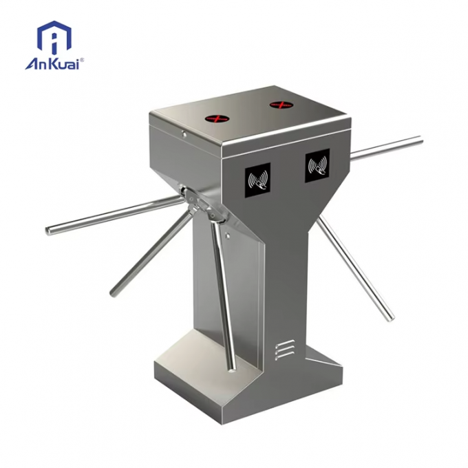 High Security Tripod Turnstile with Face Recognition QR Code Reader and ...