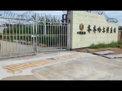 Yellow Hydraulic Road Blocker with Manual Control Yes Pedal and LED Light RGB Multi Working Way