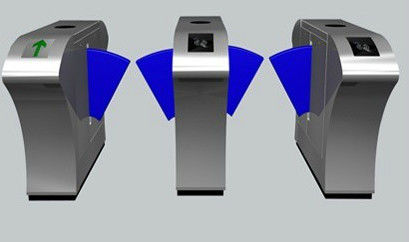 Waterproof Swing Flap 1S Biometric Turnstile System Rfid Identification