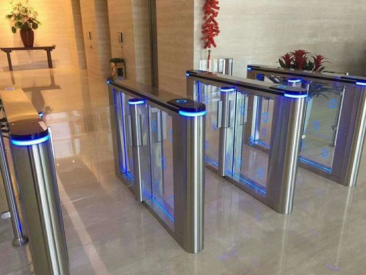 Intelligent Speed Gate Turnstile With Temperature Rfid System Access Control Enrance