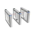 Double Glass Wings Swing Barrier Gate High Speed Facial Recognition Turnstile For Airport