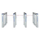 High Speed Glass Security Turnstiles Anti Crush Optical Face Recognition Turnstiles