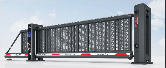 250W Motor Power Telescopic Sliding Gate IP54 Switching Signal / High Level Signal Input