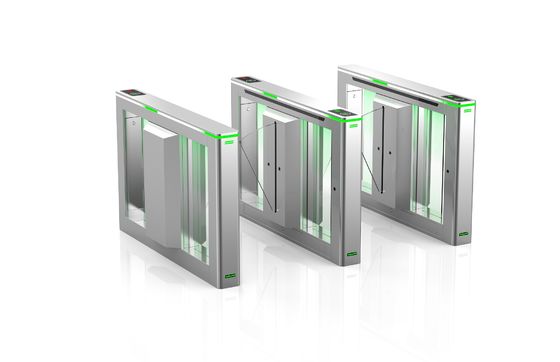 Buy DC 24V Flap Barrier Turnstile with ID/IC Card Reader Speed Turnstiles Gate online manufacture