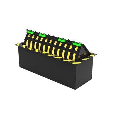 buy Yellow Hydraulic Road Blocker with Manual Control Yes Pedal and LED Light RGB Multi Working Way online manufacture