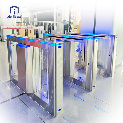 Buy Stainless Steel Flap Barrier Turnstile with 0.8s Arm Open/Close Time and 40~60 ppl/min Passing Speed for Efficient Access Control online manufacture