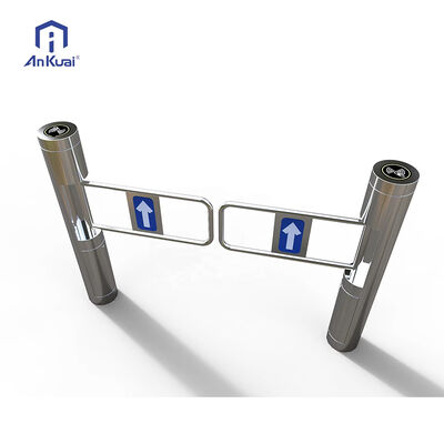 Buy 304 Stainless Steel Flap Barrier Turnstile with RS485 Communication IP54 Protection and Customizable Arm Length online manufacture