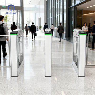 Buy Stainless Steel Flap Barrier Turnstile with TTL232 Communication and 4 Pairs Infrared Input for Secure Access Control online manufacture