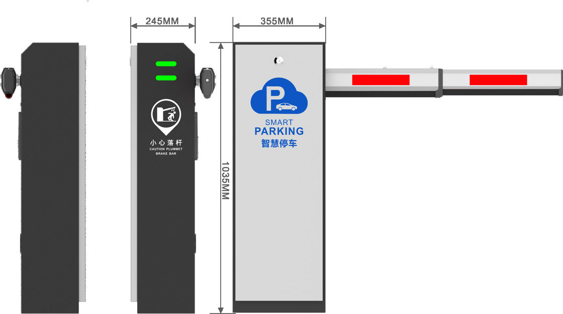 220V 110V Road Barrier Gate Car Parking Lot Electronic Boom Barrier With LED Arm LPR