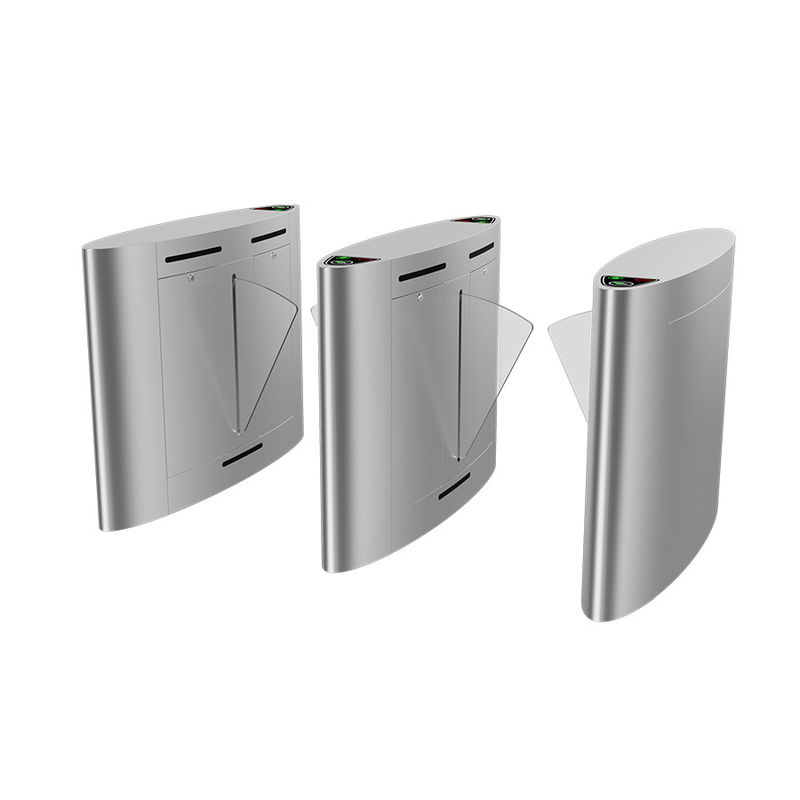 EU Automatic Flap Barrier Turnstile Stainless Steel 304 QR Code Reader CE Approved