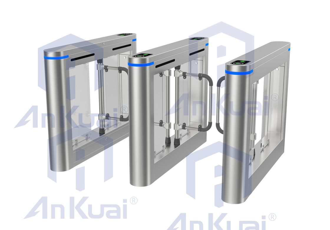 AC220V 50HZ Security Swing Barrier Turnstile With ≤95% Humidity Working Voltage AC220±10％/50HZ±10%