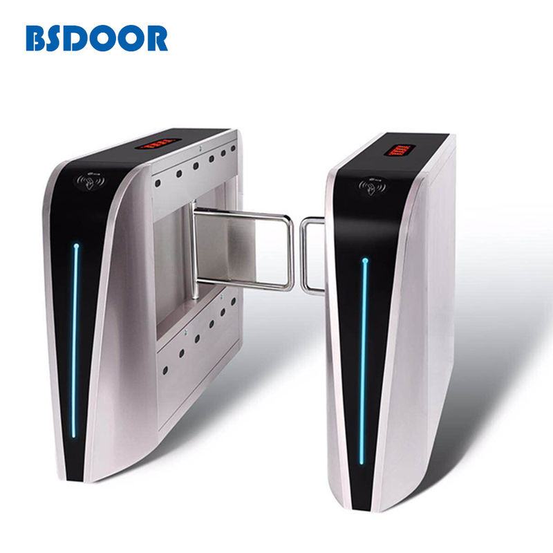 Swipe Card Smart Access Control Electronic 70w Swing Barrier Turnstile
