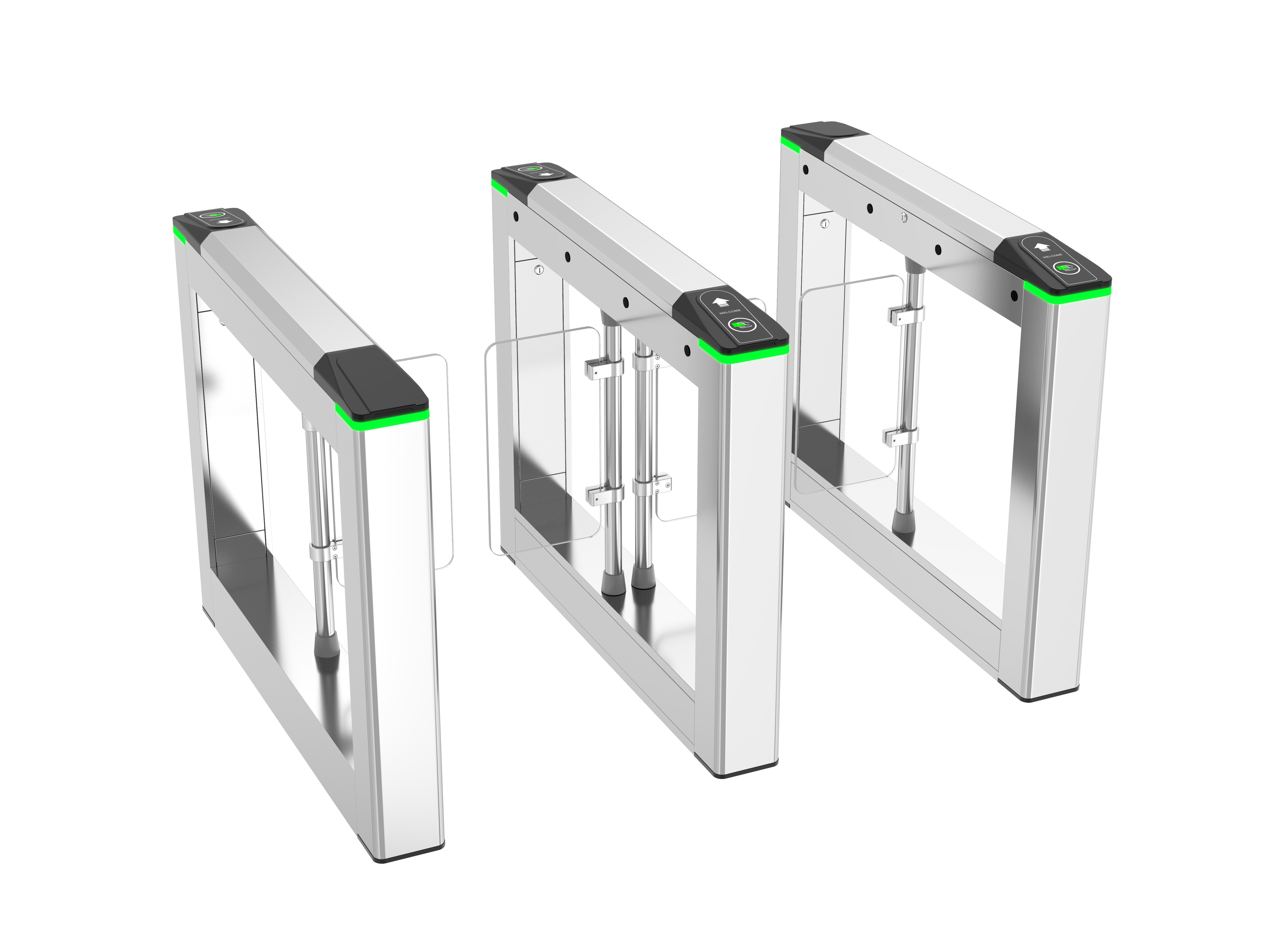 CE Approved Swing Barrier Turnstile Access Control System Turnstile Gate Face Recognition