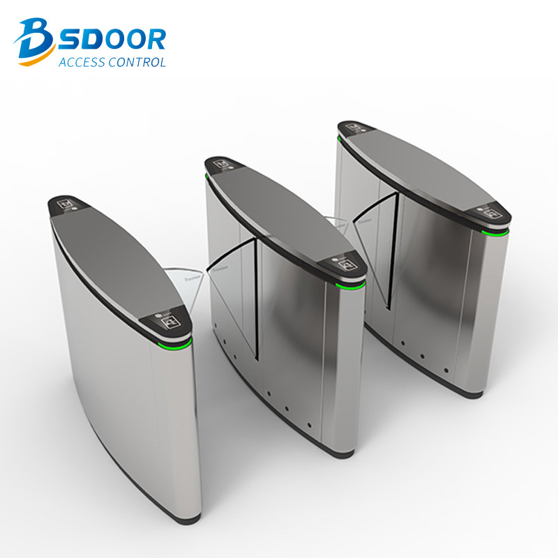 Fast Speed Lane 50kg Automatic Flap Barrier RoHs Airport Access Control