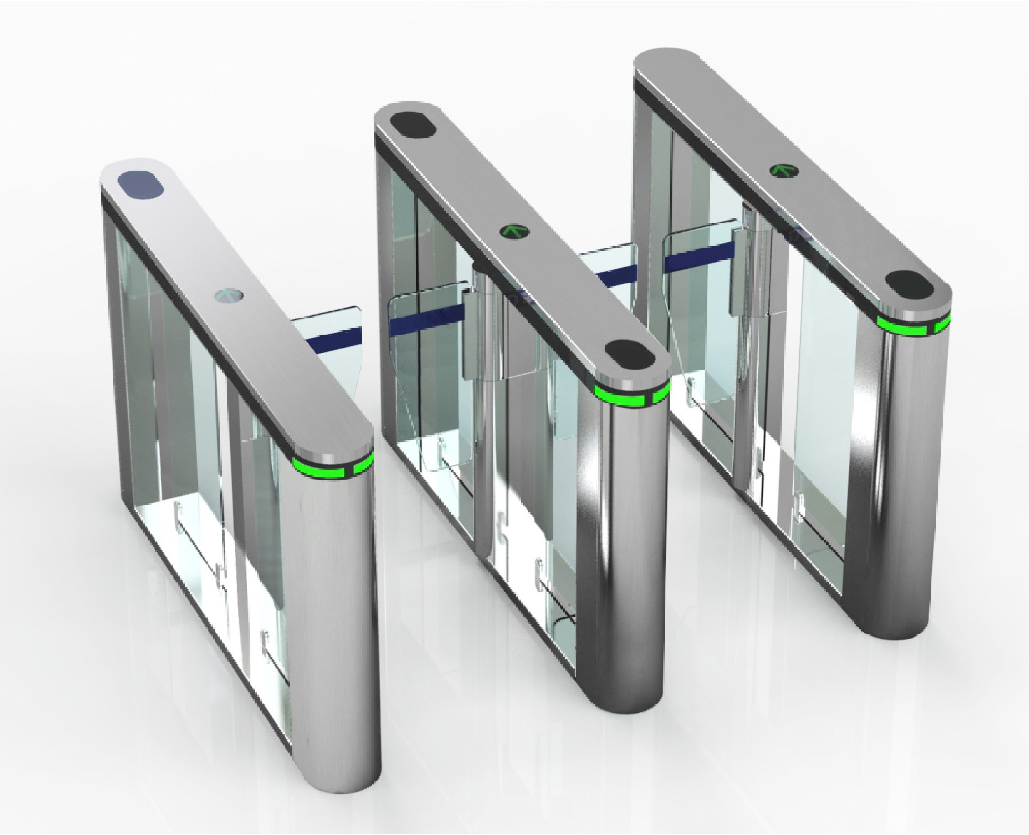 High Security Access Control Speed Gate Turnstile 550mm Arm Length For