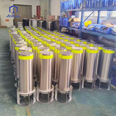 Automatic Hydraulic Bollard with 304/316 Stainless Steel LED Lights and Hydraulic System for Secure Parking