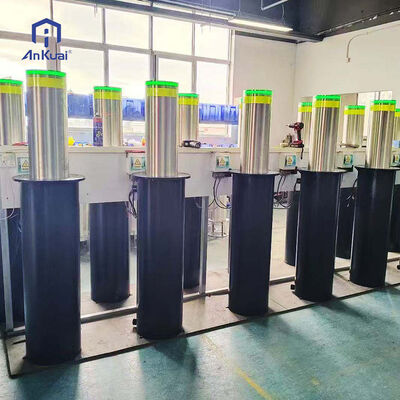 Automatic Hydraulic Bollard with LED Lights Customizable Stainless Steel Retractable Bollard