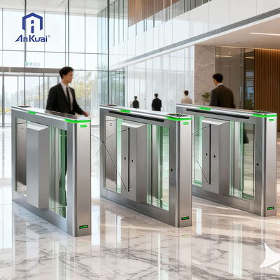 Automatic Flap Barrier Turnstile with 0.8s Arm Open/Close Time 40~60 ppl/min Passing Speed and Brushless Motor