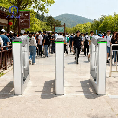 Flap Barrier Turnstile with TTL232 Communication 4 Pairs Infrared and DC 24V Output for High Security Access Control
