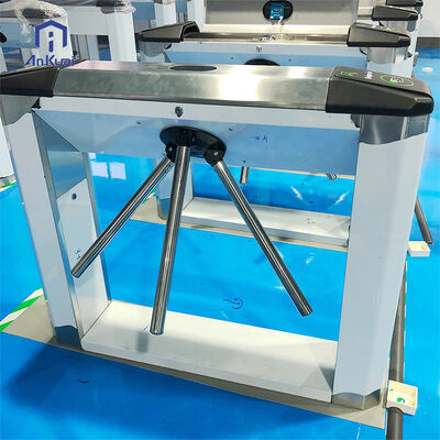 304 Stainless Steel Vertical Tripod Turnstile with RFID Access Control and Anti-Tailgating Security Gate