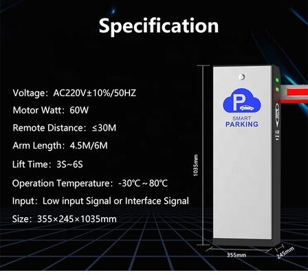 Electrostatic Spraying Powder Cabinet Coating Motorized Boom Barrier Featuring 2 Pcs Remote Control Suitable for Parking Lot Security