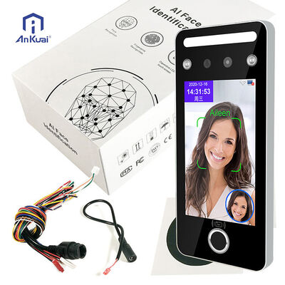 5 Inch TCP/IP WiFi Cloud Wall Bracket Face Recognition Fingerprint Biometric Access Control System Night Vision Reset