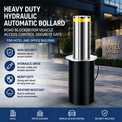 Heavy Duty Hydraulic Automatic Bollard Road Blocker for Vehicle Access Control Security Gate in Hotel and Office Building