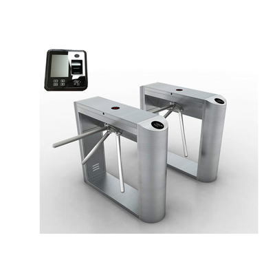 Anti-condensation SUS304 stainless steel tripod turnstile, stable AC power supply, perfect for pedestrian access management
