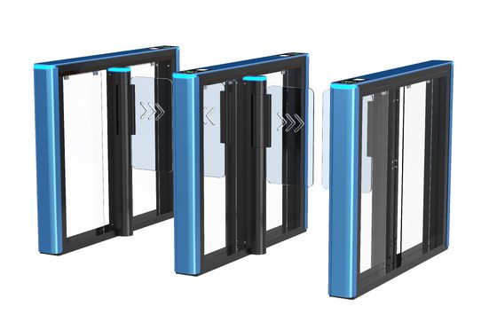 304 Stainless Steel Speed Gate, Automatic Swing Barrier Turnstile, Support Face Recognition, QR Code & RFID Card, Anti-Tailgating, For Office, Airport, Subway