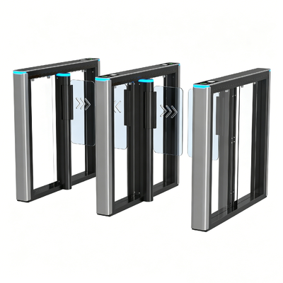 Automatic Speed Gate For Airport Slim Pedestrian Swing Turnstile 304 Stainless Steel Fire Safety Release Compatible With Access Control System