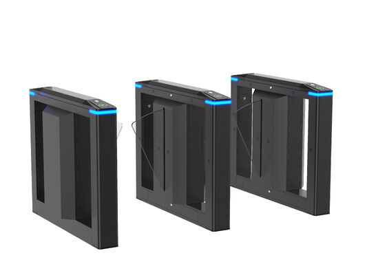 High Quality Flap Barrier Gate With RFID Card Reader QR Code And Face Recognition Access Control System