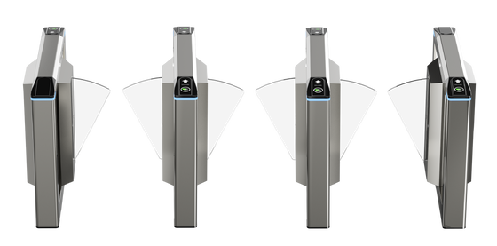Stainless Steel Flap Barrier Gate Intelligent Security Turnstile With Fast Opening And Closing For Access Control